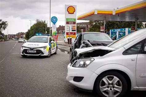 Police Tape Off Main Road After Crash In Early Hours Manchester