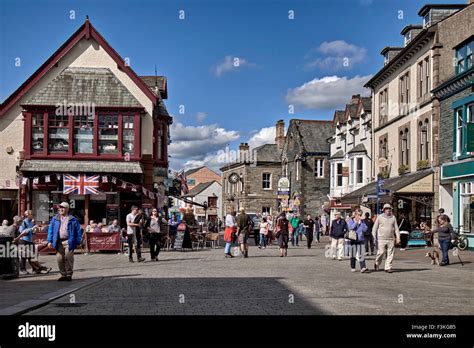 Keswick Town Center The Lake District Cumbria England Uk Stock Photo