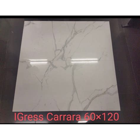 Jual Granit X Kilap Igress Carrara Motif Putih Corak Abu Shopee