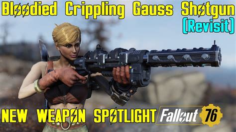 Fallout 76 New Weapon Spotlights Bloodied Crippling Gauss Shotgun