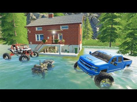 Huge Storm Floods Our House Camping And Mudding Farming Simulator