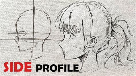 How to draw Anime SIDE PROFILE [No Timelapse] - YouTube