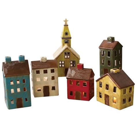 Ceramic Village This Festive And Timeless Ceramic Village Set Will Add