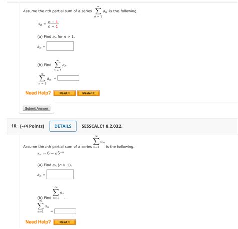 Solved Assume The Nth Partial Sum Of A Series An Is The