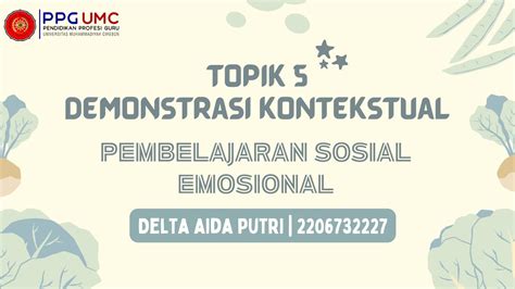 Topik Demonstrasi Kontekstual Pembelajaran Sosial Emosional Youtube