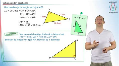 Hoe Bereken Je Met Pythagoras De Schuine Zijde Hypothenysa Havo Vwo