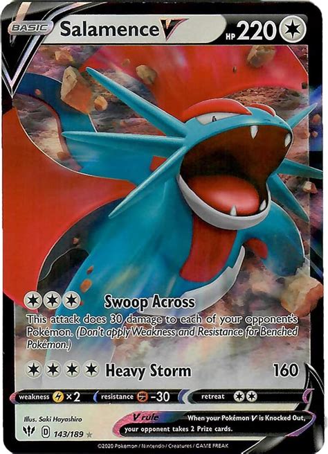 Collectible Card Games Accessories Pokemon Salamence Vmax Nm M Ultra