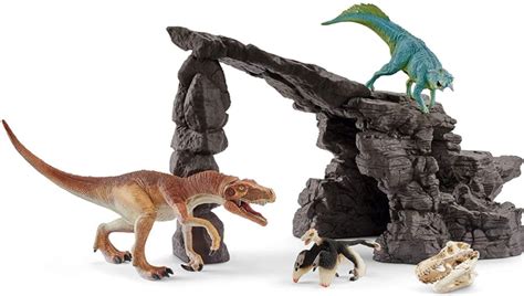 Toys Schleich Figures | Schleich Dino Set With Cave • Supermentoys