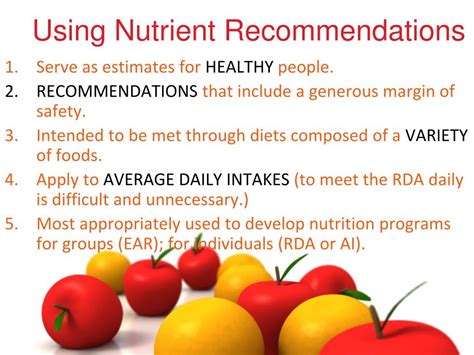 Ppt Standards For Nutrient Intake Powerpoint Presentation Free