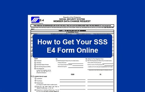 How to Get Your SSS E4 Form or Member Data Amendment Form Online (2025 ...