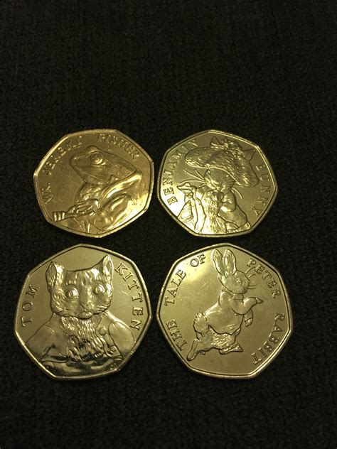 2017 Beatrix Potter set uk 50p : coins