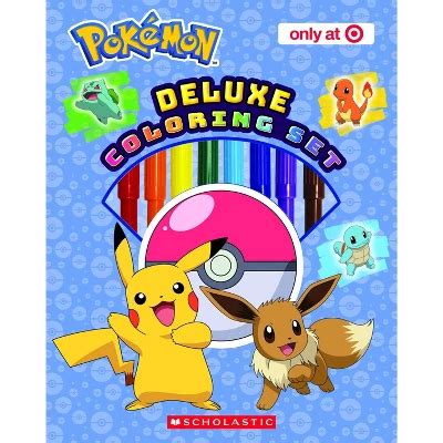 pokemon deluxe coloring set target exclusive paperback target