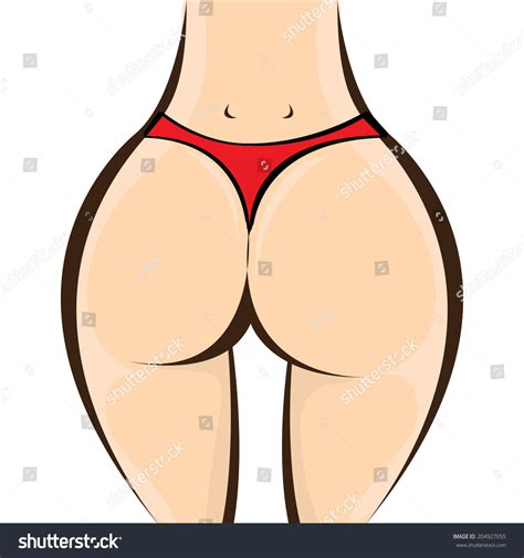 Sexy Woman Ass Vector Illustration Stock Vector Royalty Free