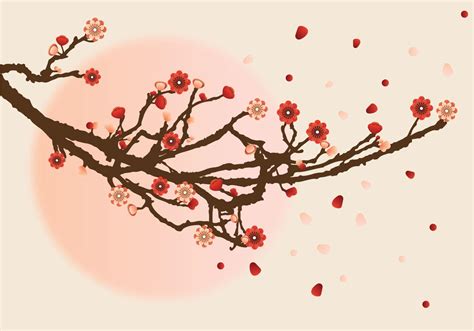 Plum Blossom Vector Design Vector Art At Vecteezy