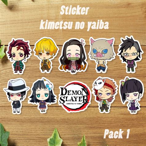 Kimetsu No Yaiba Anime Stickerdemon Slayer Pack Sticker Shopee Singapore