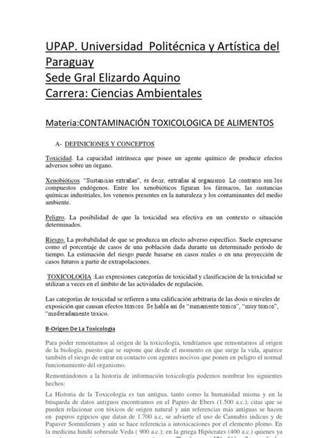 ToxicocinÉtica Pdf Toxicidad Toxicología