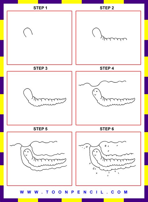 How To Draw A Worm Step By Step Easy