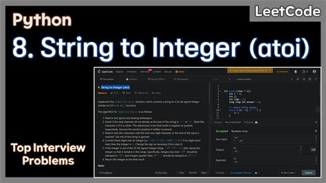 8 String To Integer Atoi YouTube