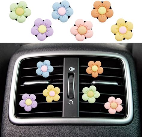 Amazon Car Air Fresheners Vent Clips Pcs Cute Flower Car Vent