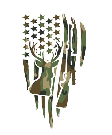 Deer Hunter Us Flag Svg Deer Antler Svg Deer Skull Svg Hu Inspire Uplift