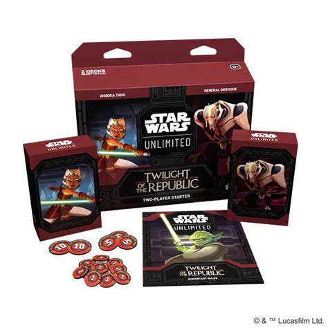 Star Wars Unlimited Twilight Of The Republic Starter Set Ahsoka Vs