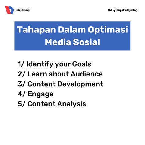 Cara Optimasi Media Sosial Yang Mudah Dilakukan Belajarlagi Case Study