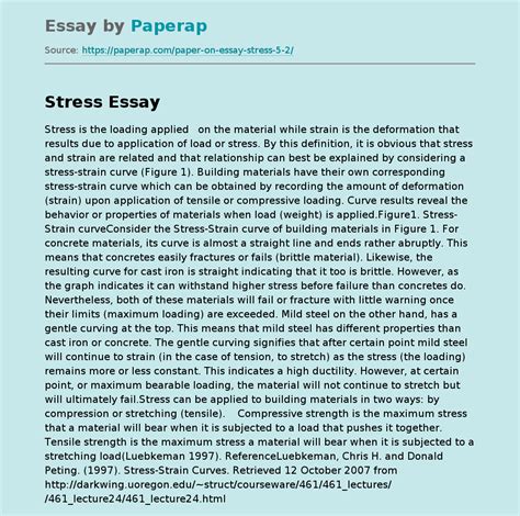 Stress Free Essay Example