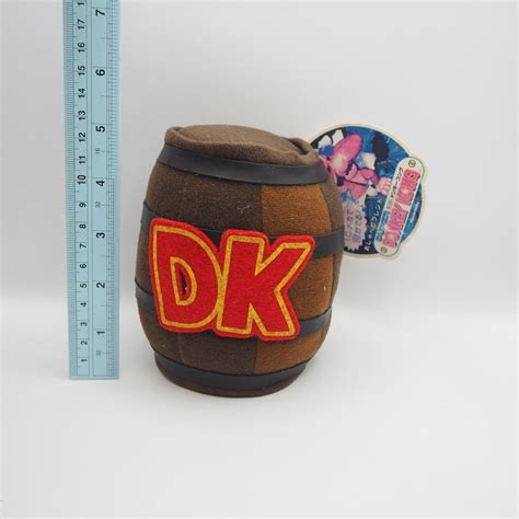 Super Donkey Kong C0207 Dk Barrel Yujin Tomy Plush 5 Tag Toy Doll Japan