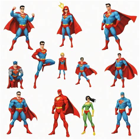 Personagens Do Super Man - Uma coleção de personagens de quadrinhos de Superman | vetor Premium ...