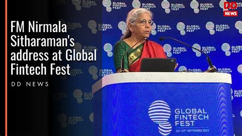 Finance Minister Nirmala Sitharaman S Address At Global Fintech Fest