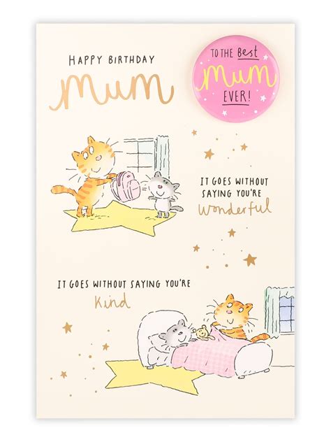 Clintons - Cards Birthday Mum Cat Characters Humour Birthday Card