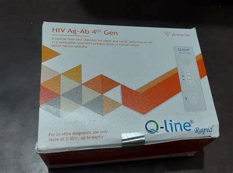 Q Line Hiv Ab Ag 4th Gen Hiv Rapid Test Kit Number Of Reactions Preps