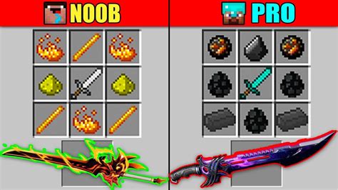 Minecraft Noob Vs Pro Vs Hacker Super Fire Demon Sword Crafting