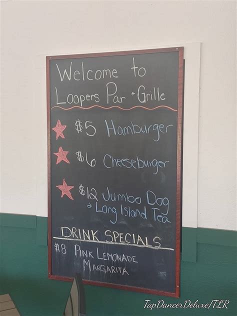 Menu At Loopers Par Grille Restaurant Palm Coast