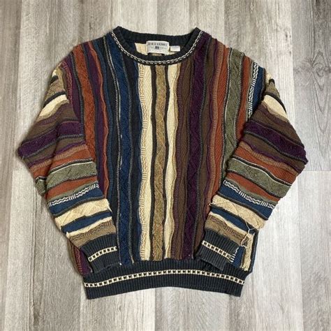 Vintage Coogi Style Sweater Vintage Sweater Outfit Grandpa Sweater