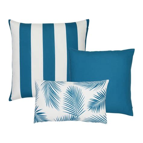 Byron Teal 3 Outdoor Cushion Cover Collection