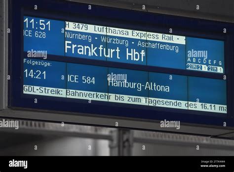 Deutsche Bahn Streik Der Gewerkschaft GDL Am 16 11 2023 Am