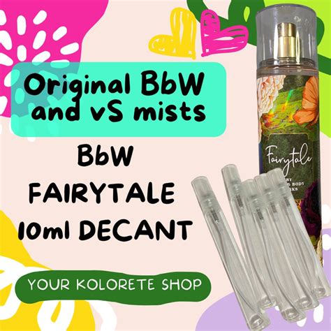 Yks Decant Original Authentic Bbw And Vs Fragrance Ml Spray Fairytale