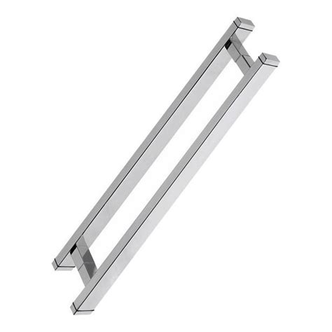 Puxador duplo stam reto aço inox 304 fosco 60 cm puxador duplo stam