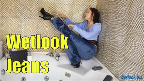 Wetlook Girl Gets Wet In Jacuzzi In Jeans Wetlook Heels Wetlook