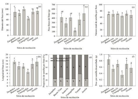 Características morfométricas reproductivas y germinativas del