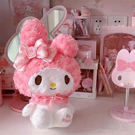 Authentic Sanrio Rose Hello Kitty Figure Doll My Melody Plush Doll Valentine S Day T