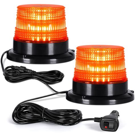 Buy 2pcs Led Strobe Light 12v 24v Amber 40 Led Warning Safety Flashing Beacon Lights With