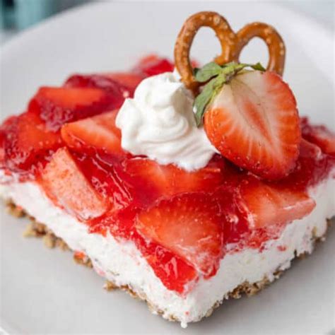 Best Strawberry Pretzel Salad Recipe Simply Stacie