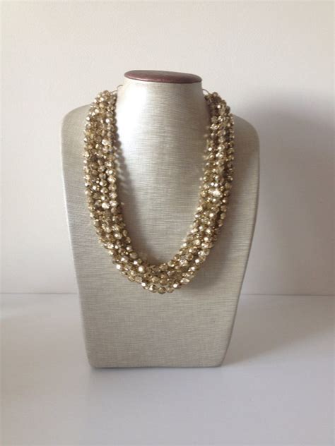 Sparkly Gold Statement Necklace By Icravejewels On Etsy