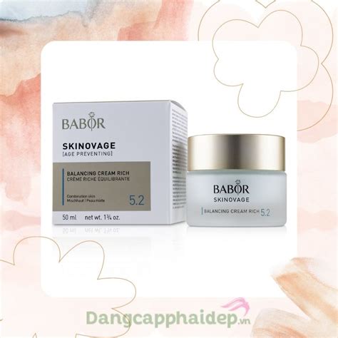 Babor Skinovage Balancing Cream Rich D Ng M C N B Ng Da H N H P