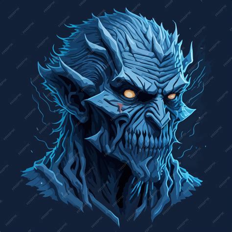 Premium Vector | A bloodthirsty monster with a hunger for flesh and a