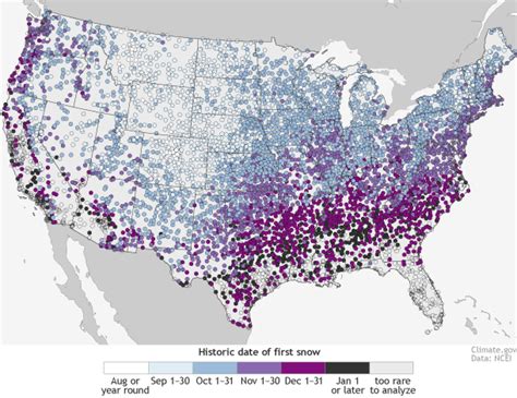 Us Average Annual Snowfall Map