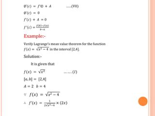 Rolles Theorem Ppt