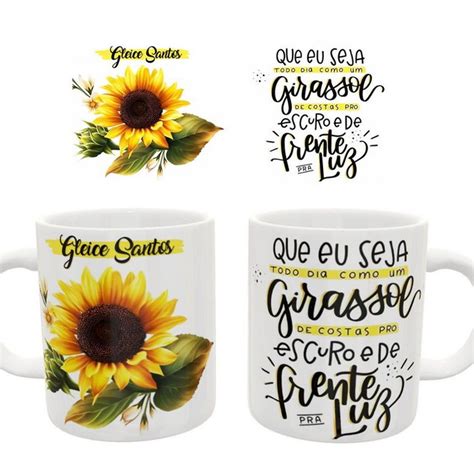 Caneca Personalizada Girassol Elo7 Produtos Especiais